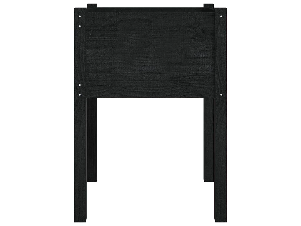 Jardinières 2 pcs Noir 50x50x70 cm Bois de pin massif BE2898