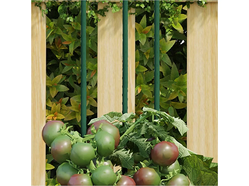 Piquets pour plantes de jardin 30 pcs vert 180 cm acier BE47695