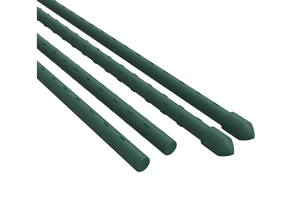 Piquets pour plantes de jardin 30 pcs vert 180 cm acier BE47695