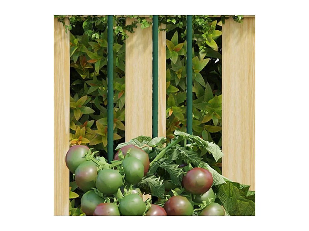 Piquets pour plantes de jardin 30 pcs vert 180 cm acier BE47695