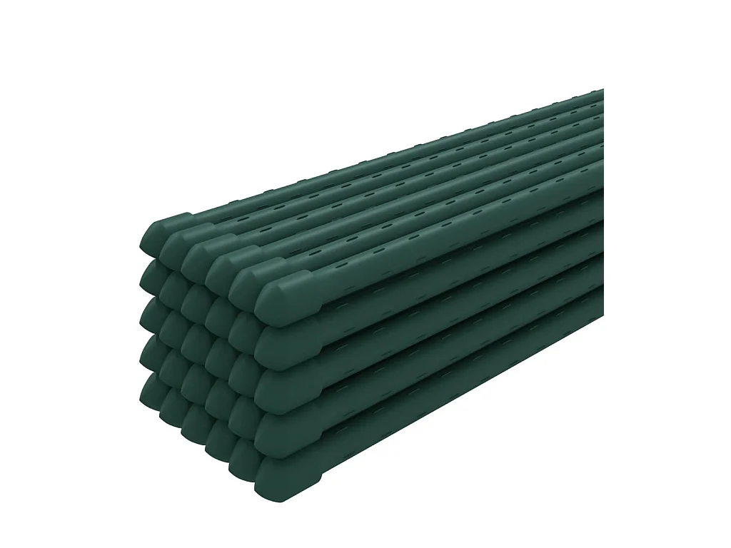 Piquets pour plantes de jardin 30 pcs vert 180 cm acier BE47695