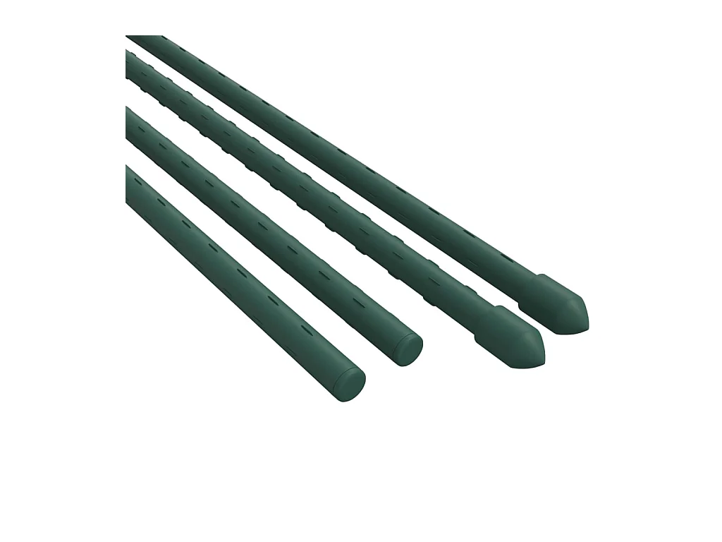 Piquets pour plantes de jardin 30 pcs vert 180 cm acier BE47695