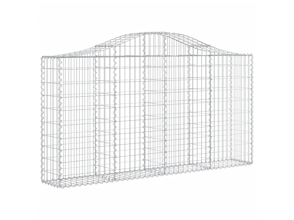 Cestos gabião arqueados 4pcs 200x30x100/120cm ferro galvanizado PT737075