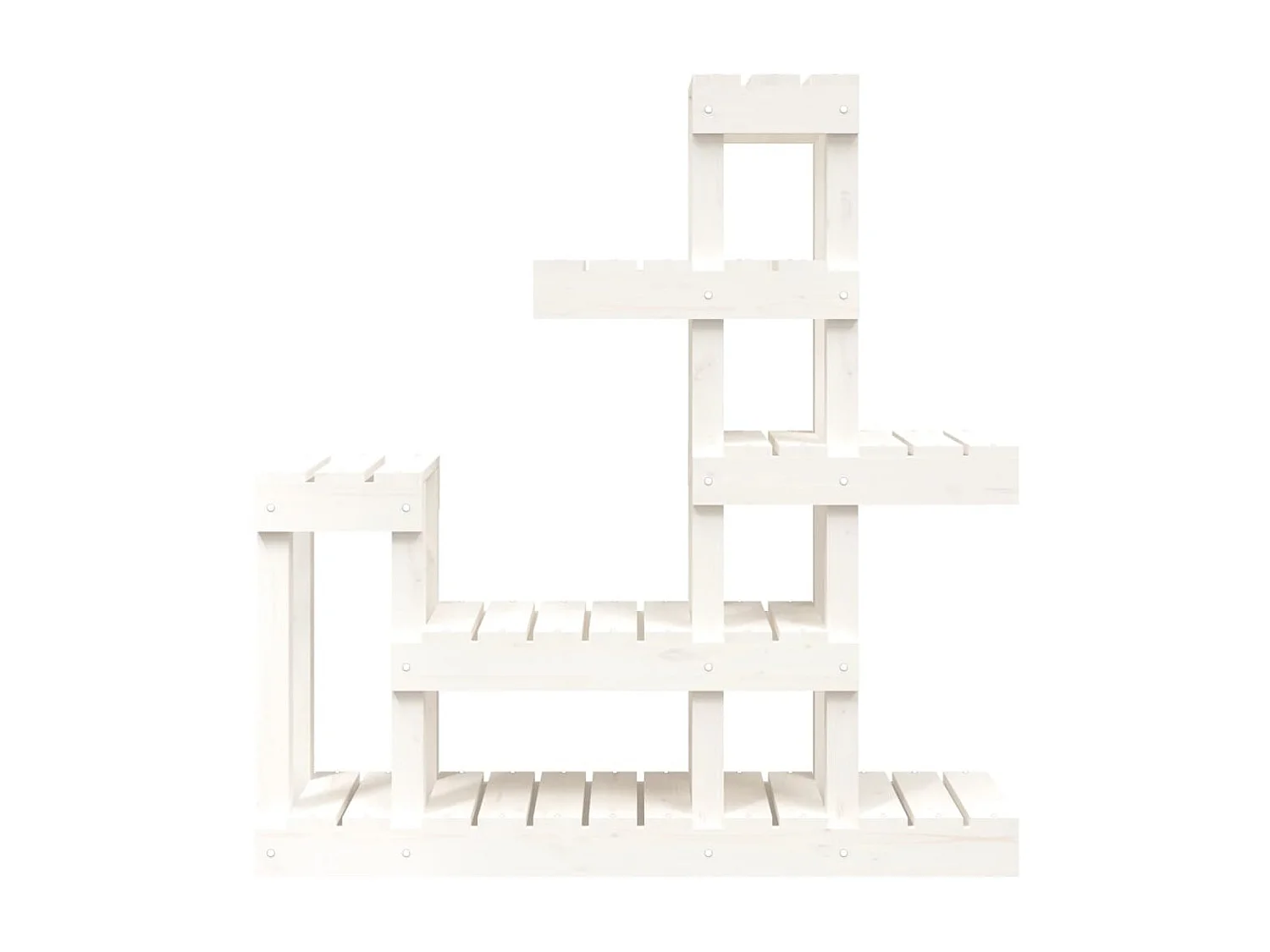 Jardinière Support à plantes Blanc 92x25x97 cm Bois massif de pin -ASAF30873