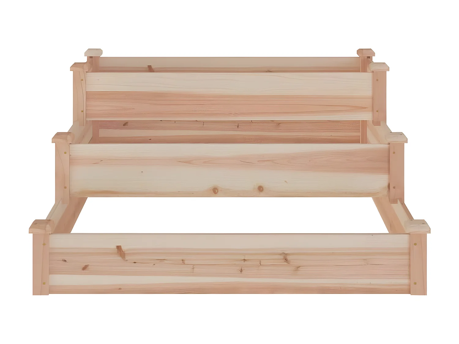 Jardinera arriate madera maciza abeto 120x120x56 cm ES65198