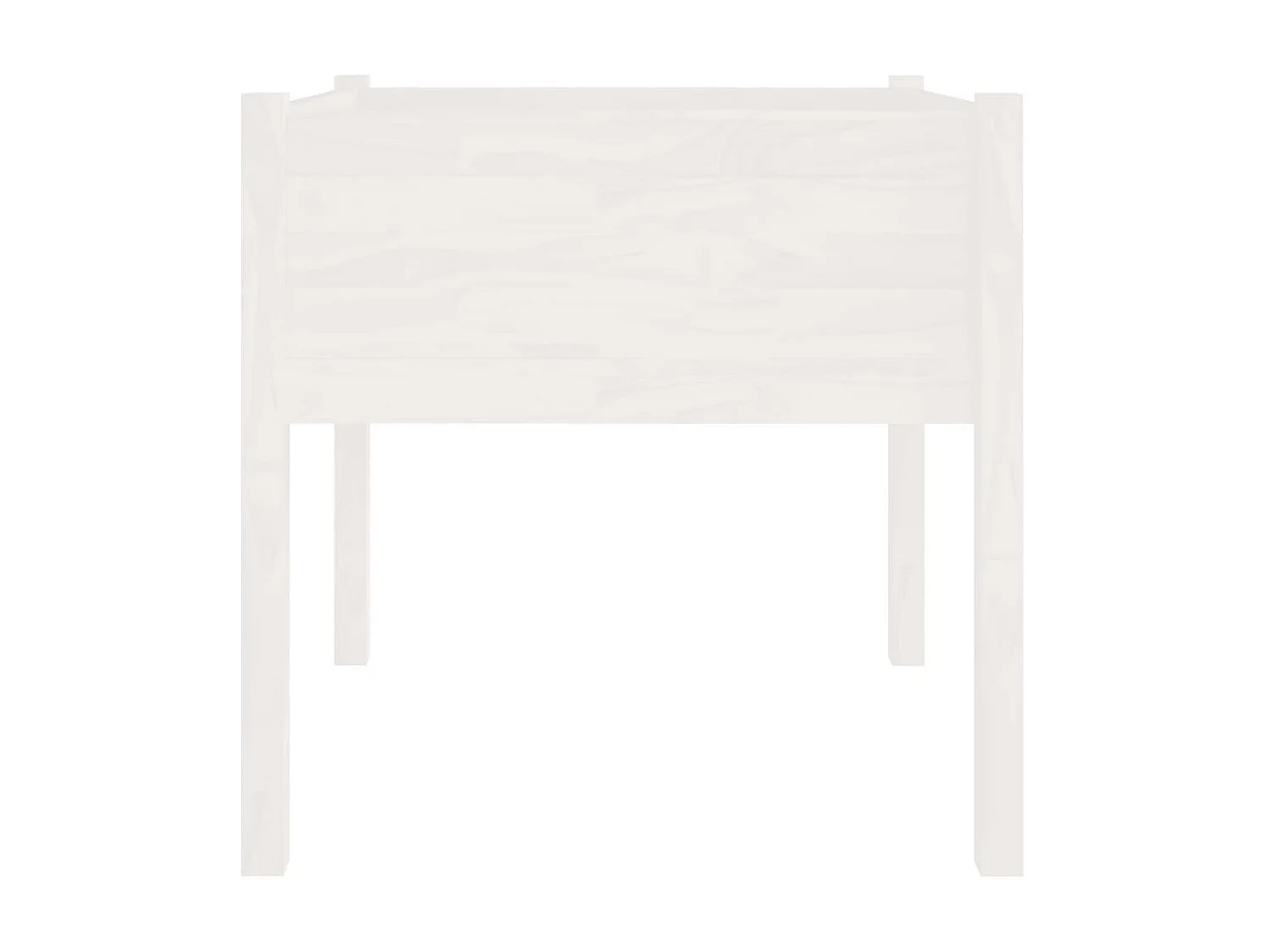 Vaso de jardim 70x70x70 cm madeira de pinho maciça branco PT303952