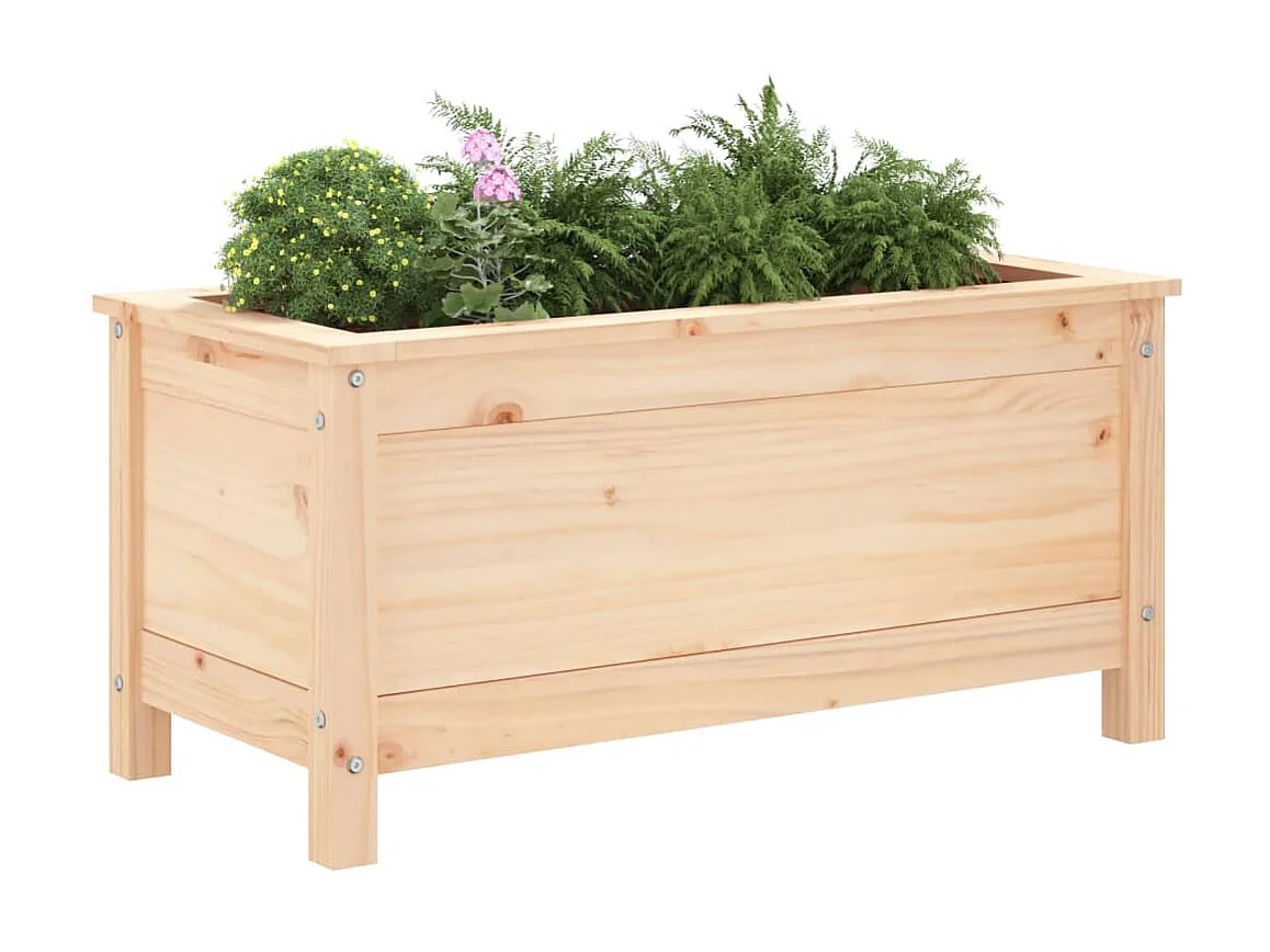 Jardinière 82,5x40x39 cm bois de pin massif WVGQ5954