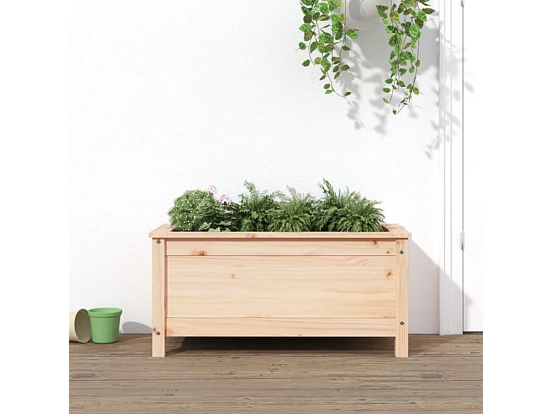 Jardinera madera maciza de pino 82,5x40x39 cm ES41207
