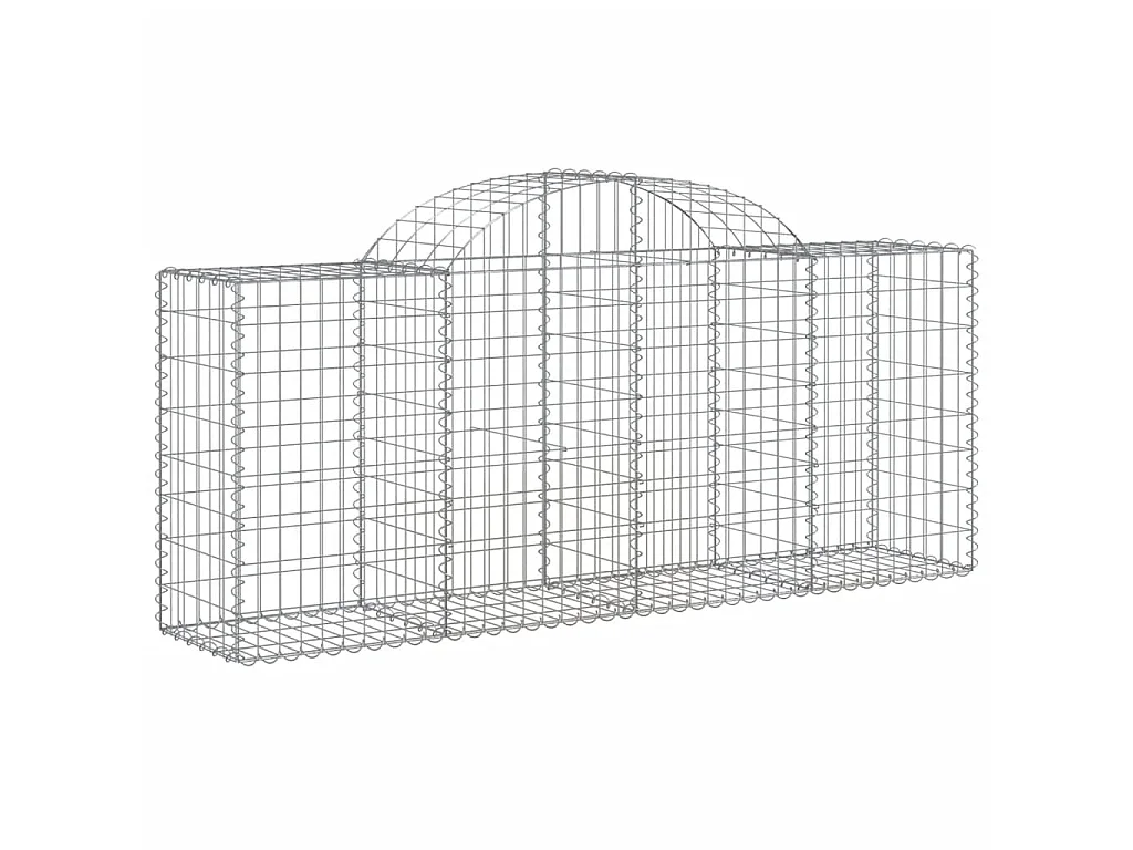 Paniers à gabions arqués 4 pcs 200x50x80/100 cm Fer galvanisé WVGQ5857