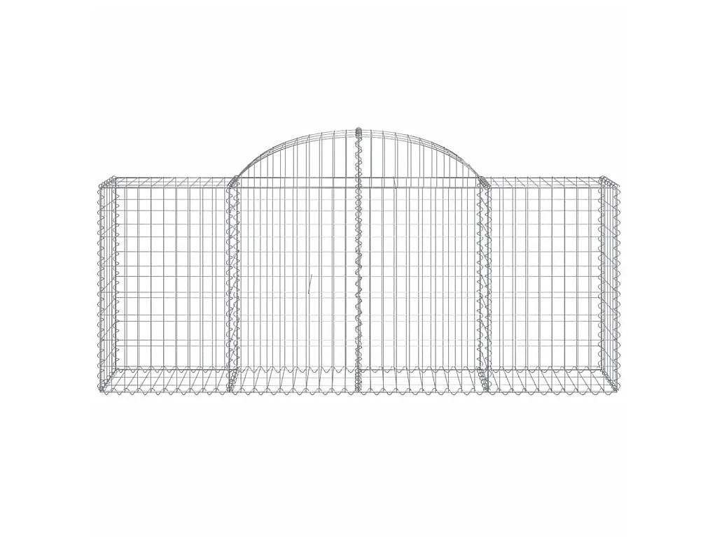Paniers à gabions arqués 4 pcs 200x50x80/100 cm Fer galvanisé WVGQ5857