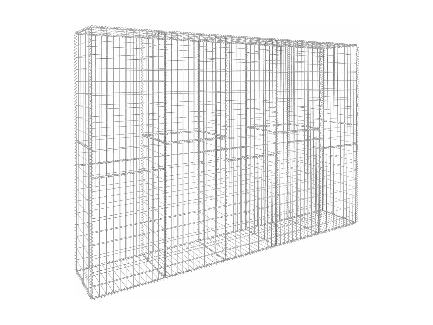 Mur en gabion avec couvercle Acier galvanisé 300 x 50 x 200 cm WVGQ1250
