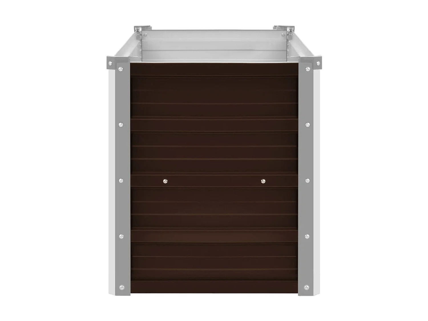 Jardinera de acero galvanizado marrón 100x40x45 cm ES92518