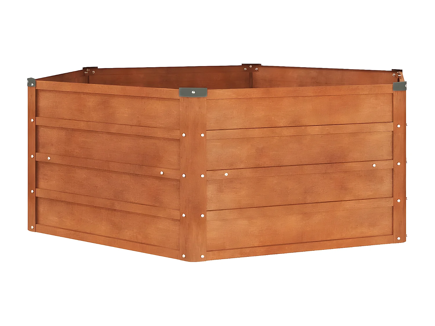 Jardinera oxidado de acero corten 129x129x45 cm ES35277