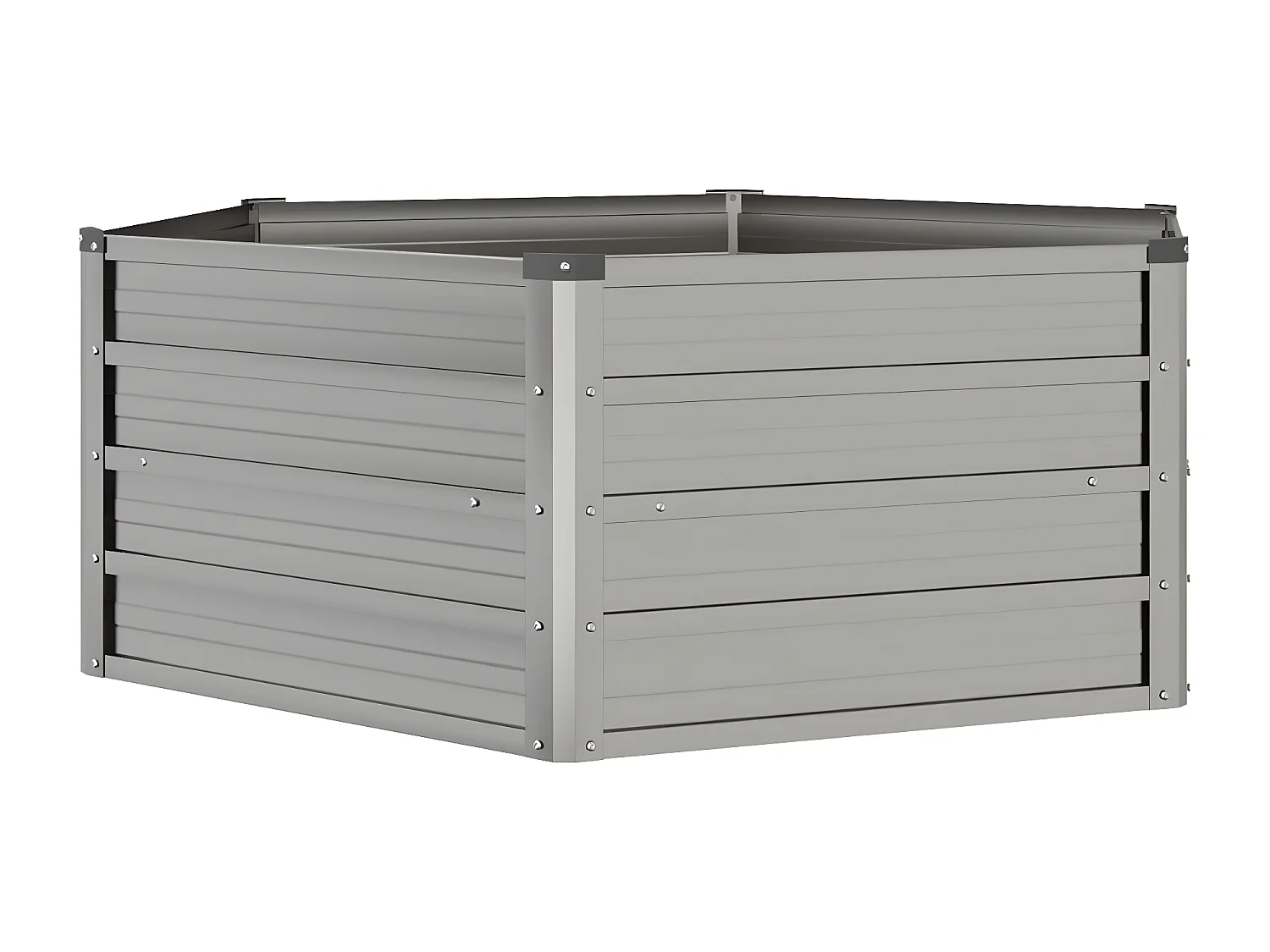 Jardinera oxidado de acero corten 129x129x45 cm ES35277