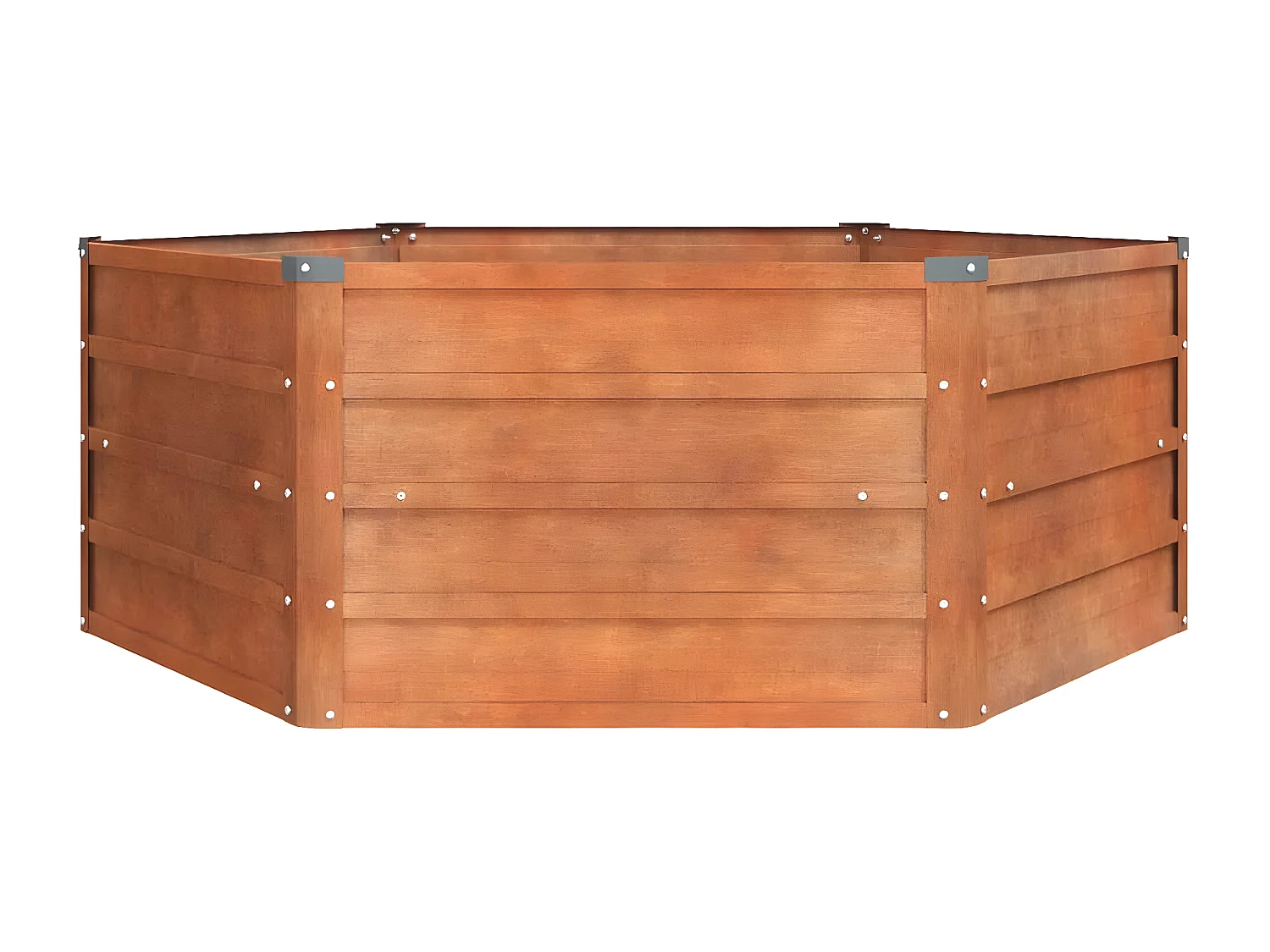 Jardinera oxidado de acero corten 129x129x45 cm ES35277