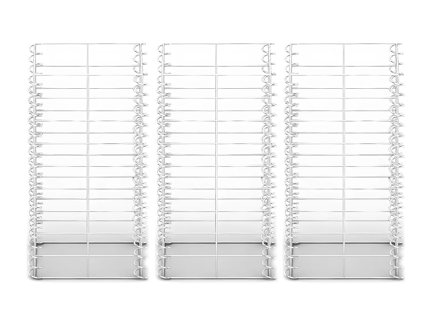 Cestas de muro de gaviones alambre galvanizado 25x25x50cm 3 uds ES22012