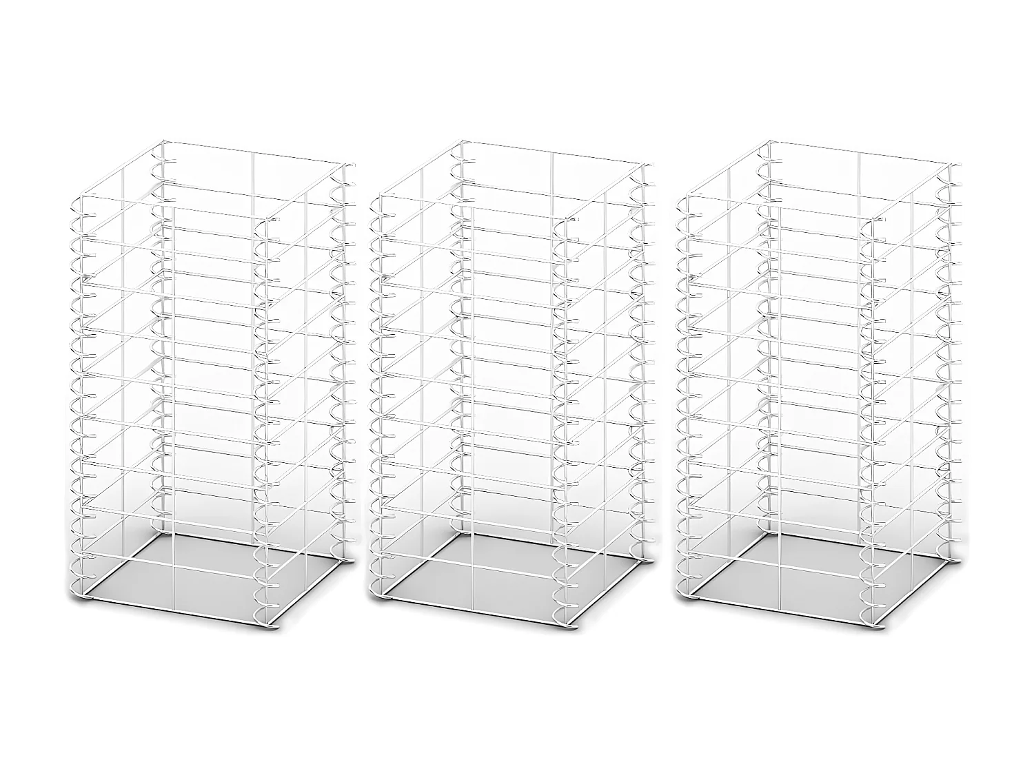 Jeu de panier de gabion 3 pcs Fil galvanisé 25 x 25 x 50 cm  WVGQ5629