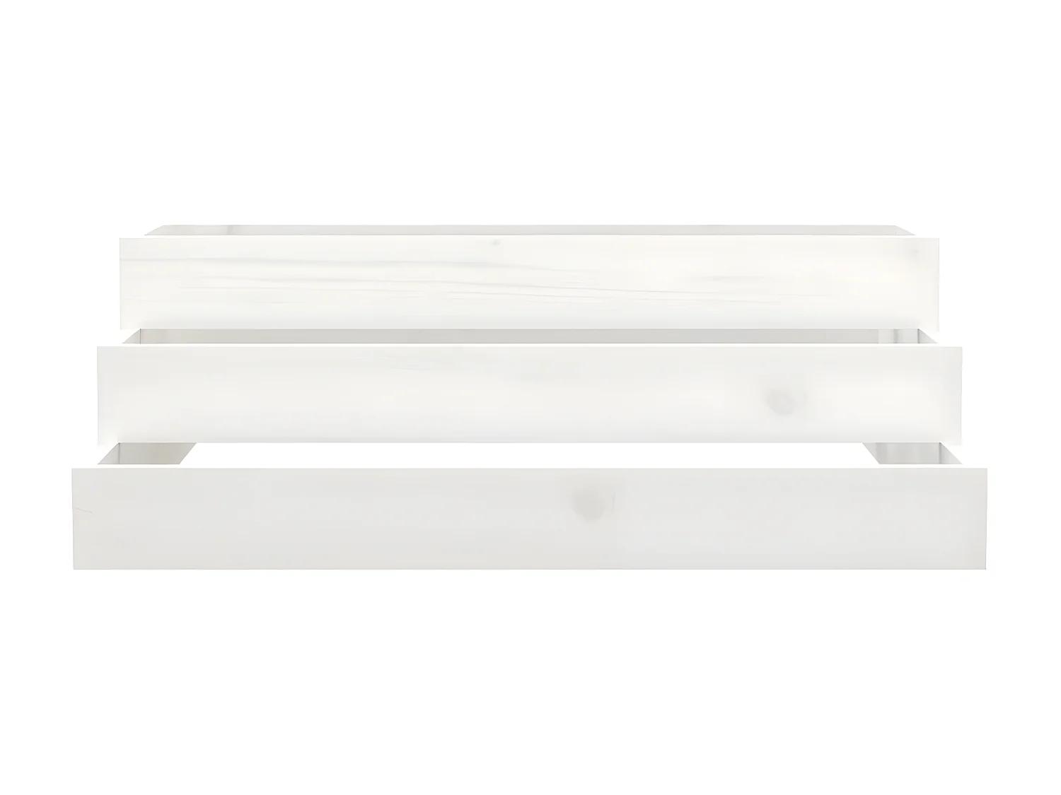 Jardinière Blanc 80x80x27 cm Bois massif de pin BE9571