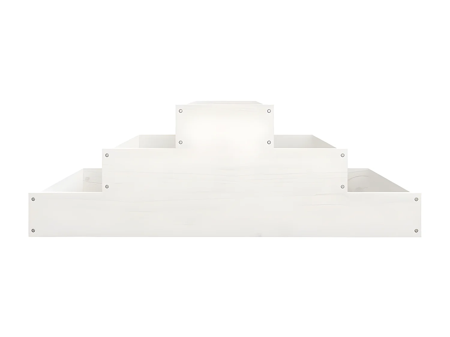 Jardinière Blanc 80x80x27 cm Bois massif de pin BE9571