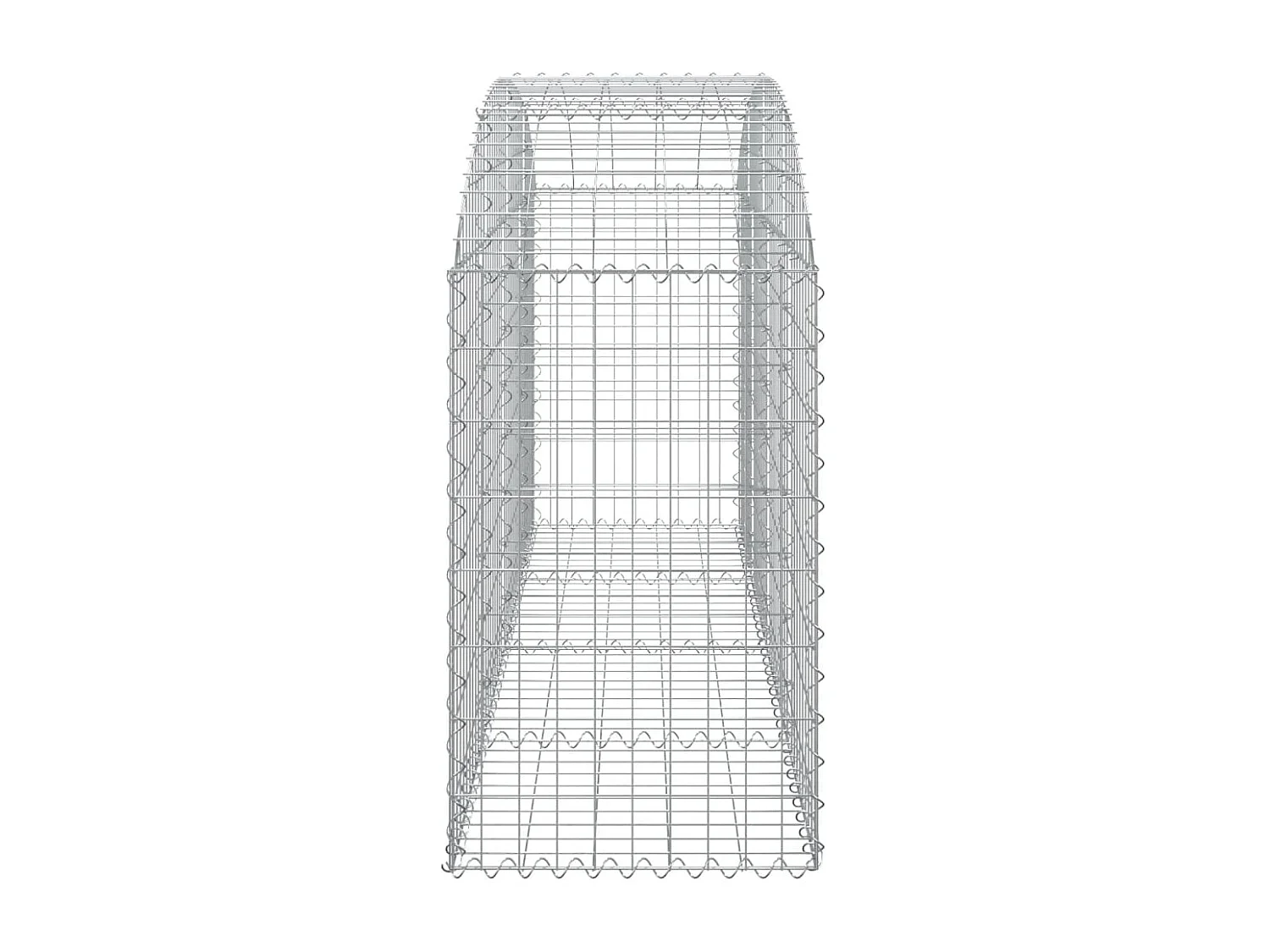 Cesta de gaviones forma arco hierro galvanizado 200x50x80/100cm ES77589