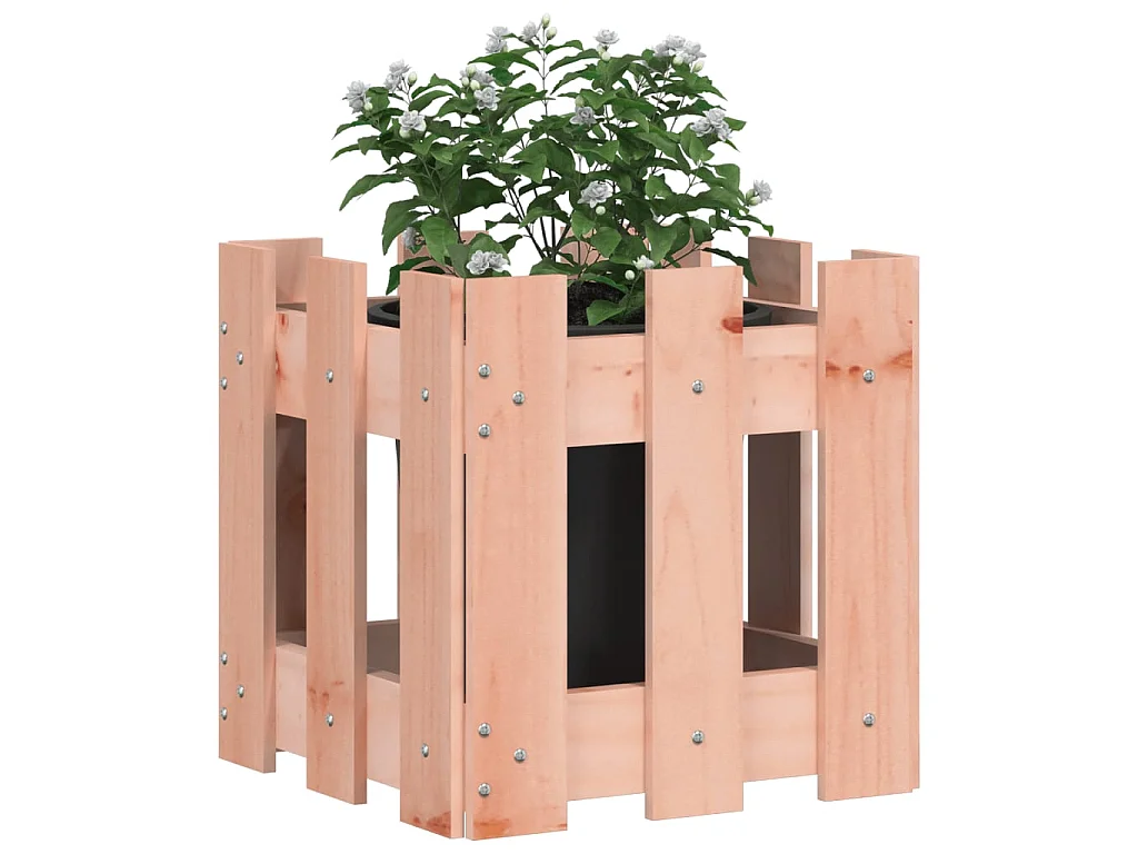 Plantenbak met hekontwerp 30x30x30 cm massief dougashout NL732093