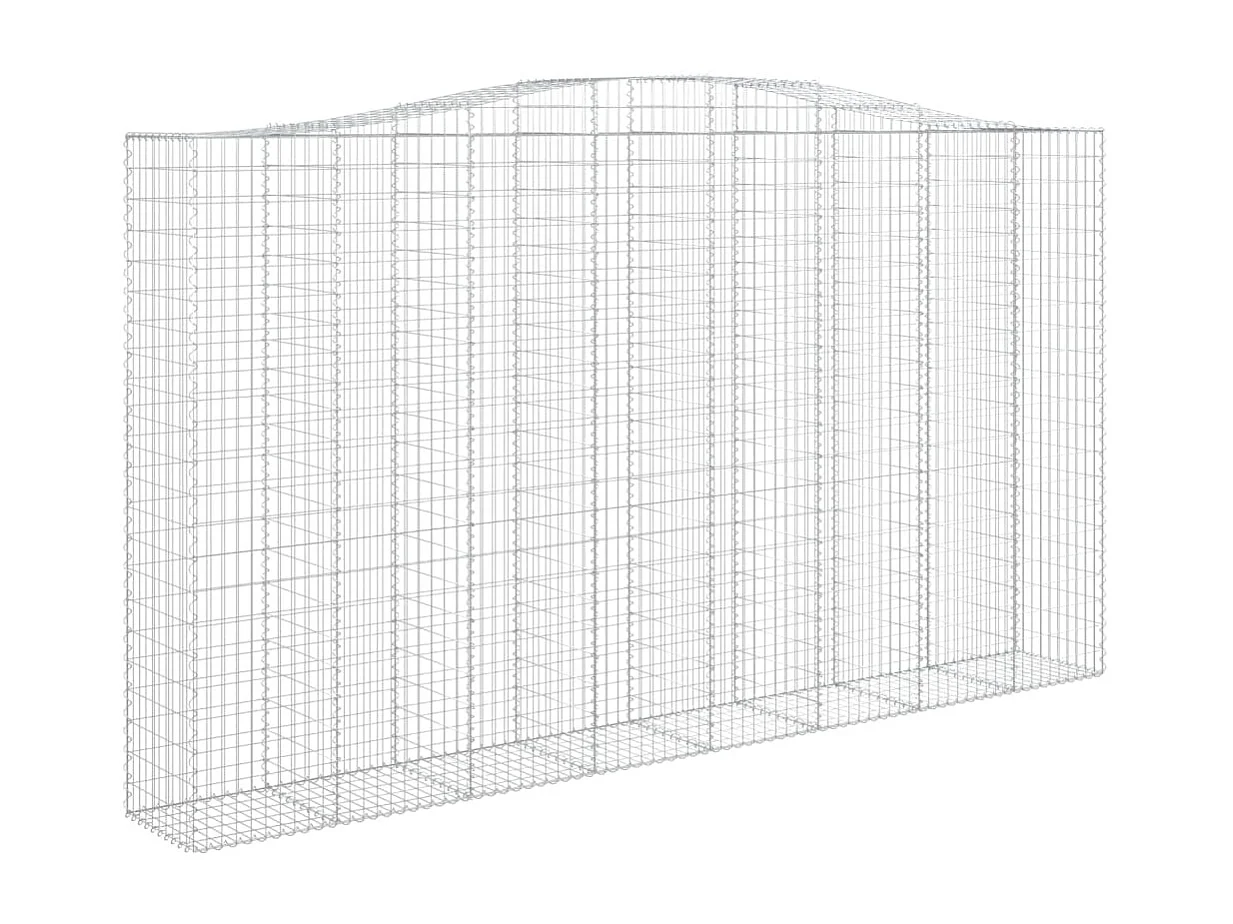 Panier de gabions arqué 400x50x220/240 cm Fer galvanisé WVGQ1544