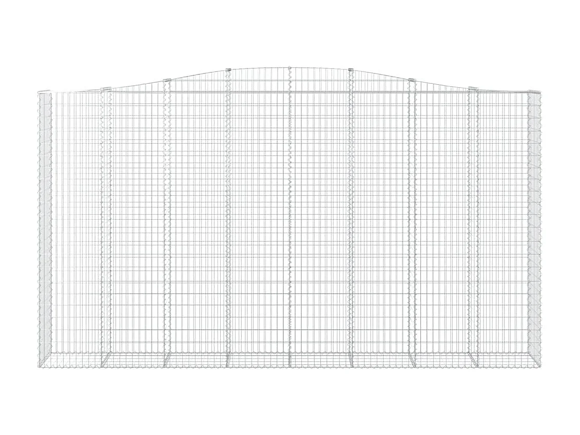 Panier de gabions arqué 400x50x220/240 cm Fer galvanisé WVGQ1544