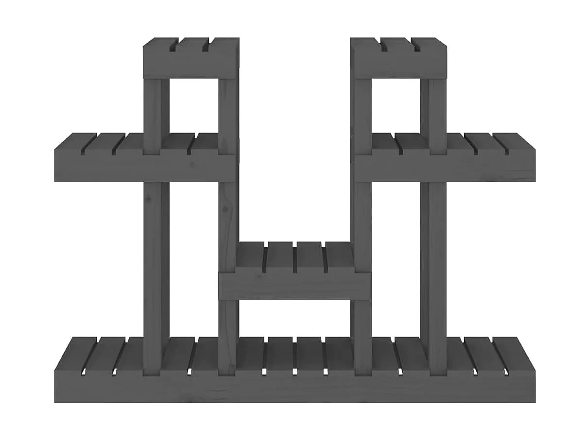 Soporte para plantas madera maciza pino gris 104,5x25x77,5 cm ES20570