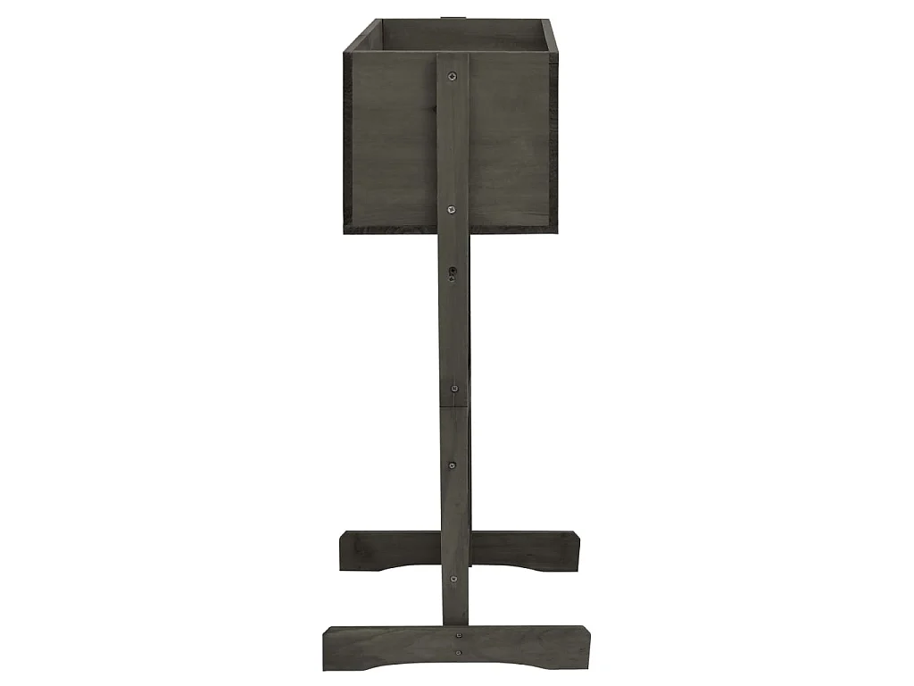 Latwerkplantenbak 45x30x74 cm massief vurenhout grijs NL863156