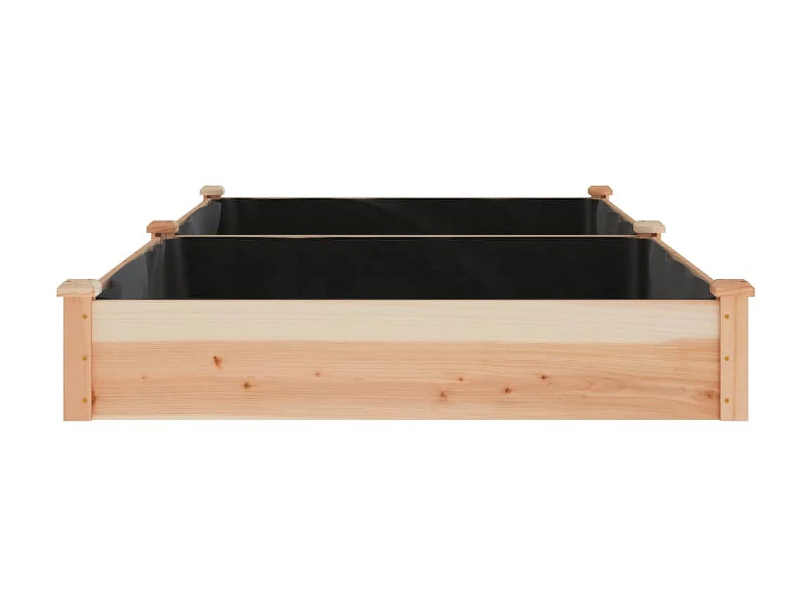 Jardinera arriate con forro madera maciza abeto 240x120x25 cm ES47693