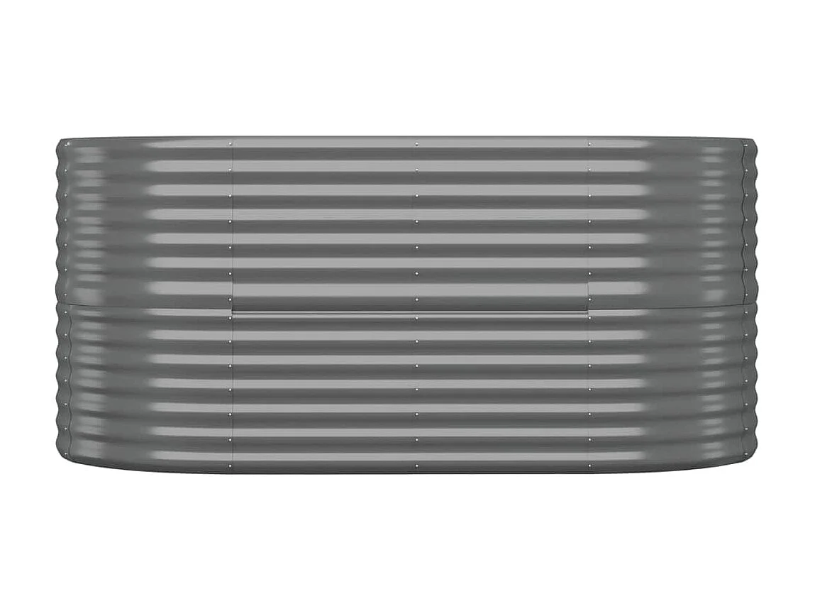 Jardinera arriate acero recubrimiento polvo gris 152x80x68 cm ES40969