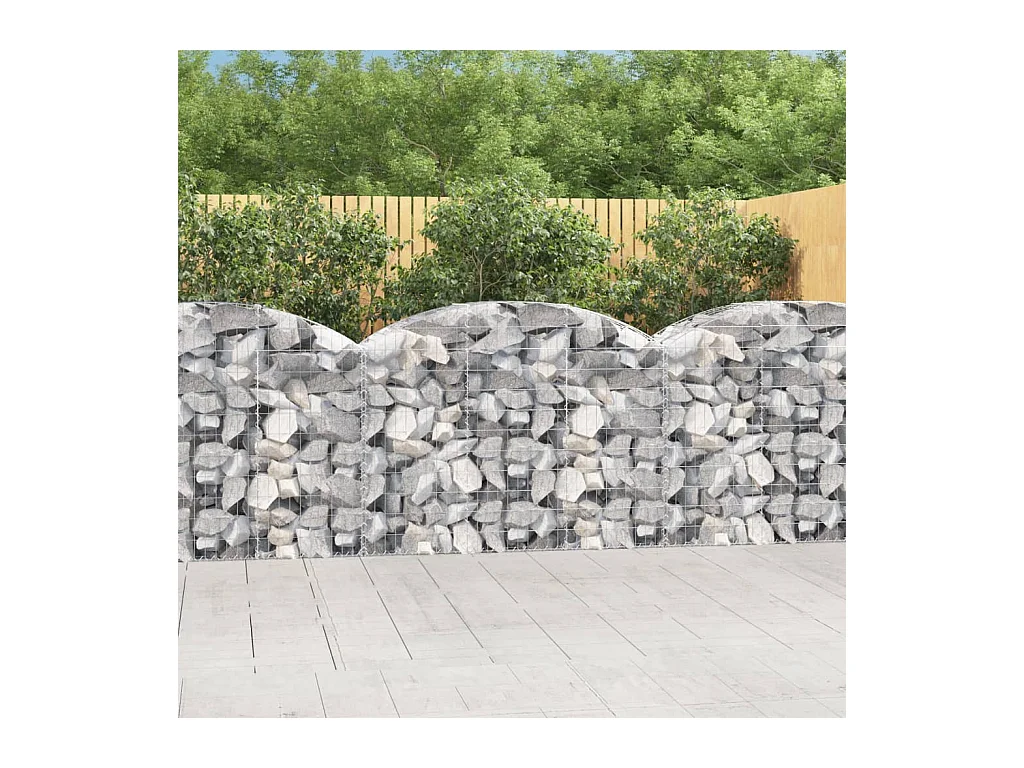 Panier de gabions arqué 150x50x100/120 cm Fer galvanisé WVGQ3555