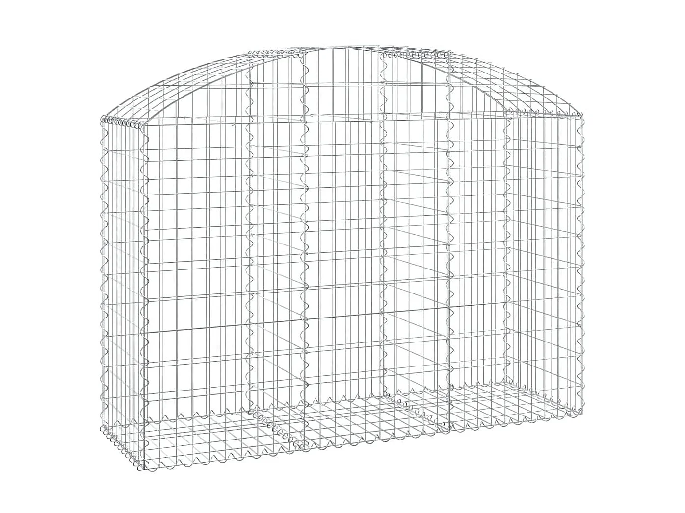 Panier de gabions arqué 150x50x100/120 cm Fer galvanisé WVGQ3555