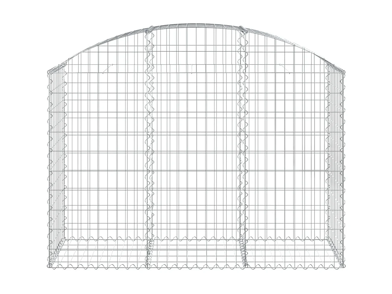 Panier de gabions arqué 150x50x100/120 cm Fer galvanisé WVGQ3555