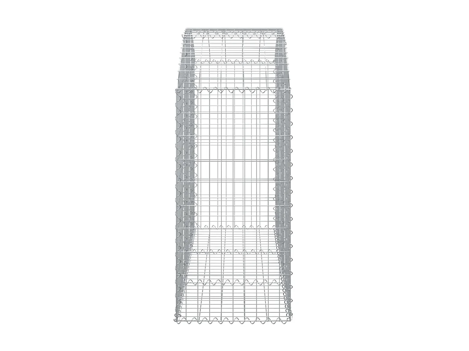Panier de gabions arqué 150x50x100/120 cm Fer galvanisé WVGQ3555