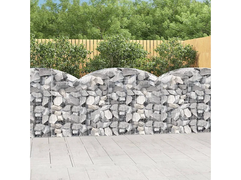 Panier de gabions arqué 150x50x100/120 cm Fer galvanisé WVGQ3555