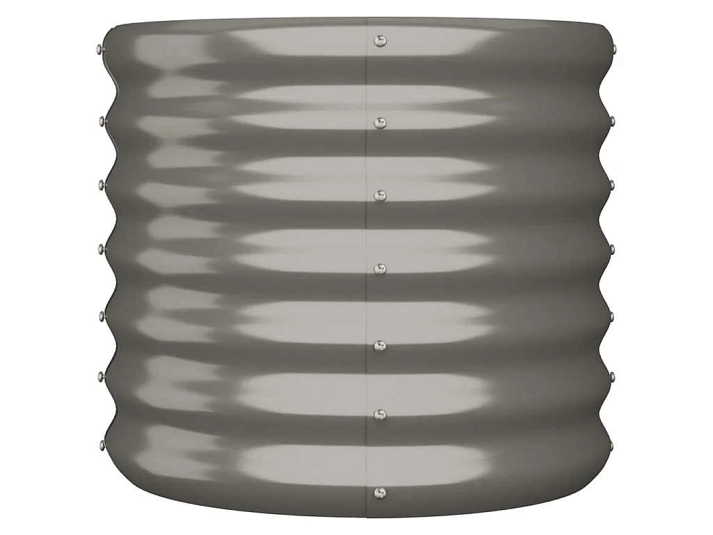 Plantenbak 40x40x36 cm gepoedercoat staal grijs NL194708