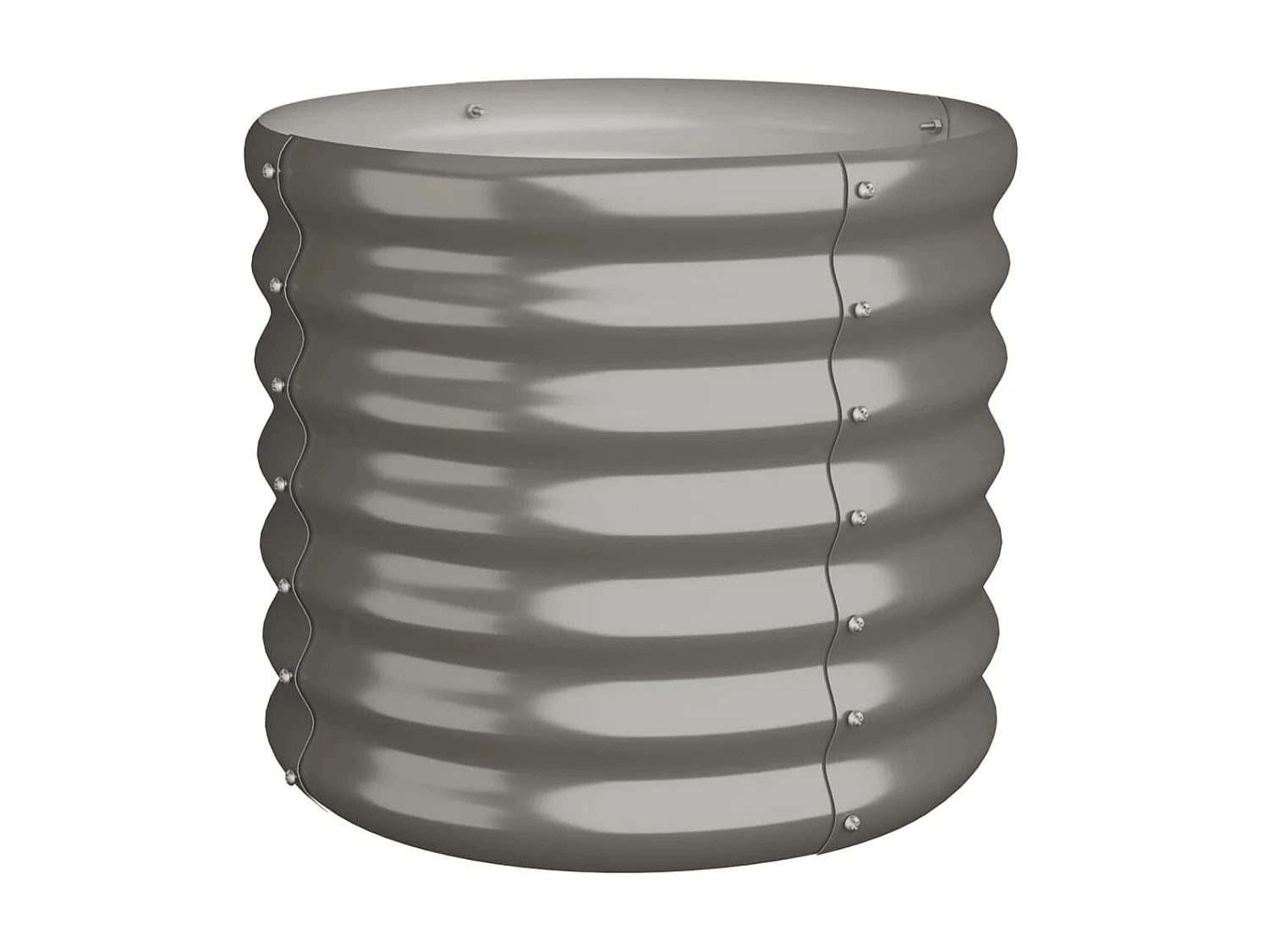 Jardinière de jardin Acier enduit de poudre 40x40x36 cm Gris BE2658