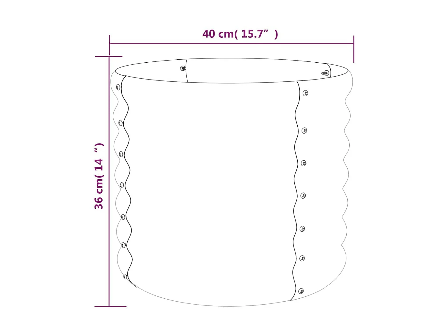 Jardinière de jardin Acier enduit de poudre 40x40x36 cm Gris BE2658