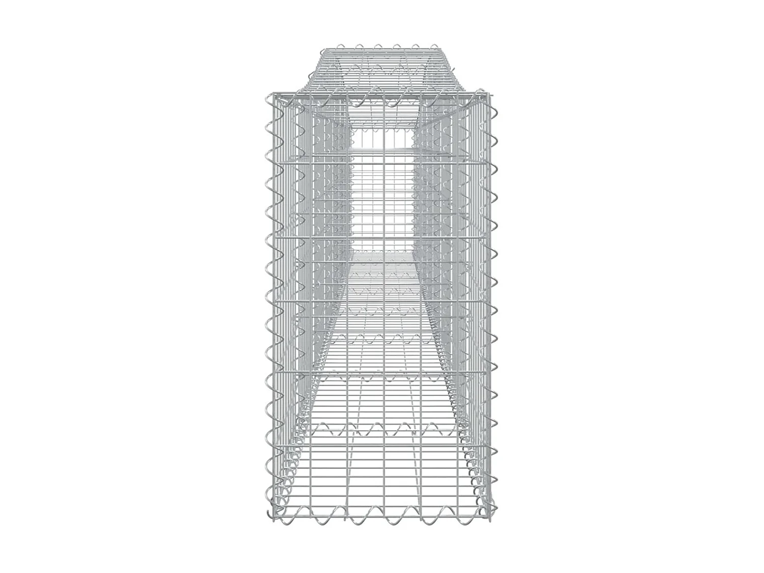 Paniers à gabions arqués 2 pcs 400x30x60/80 cm Fer galvanisé WVGQ4105