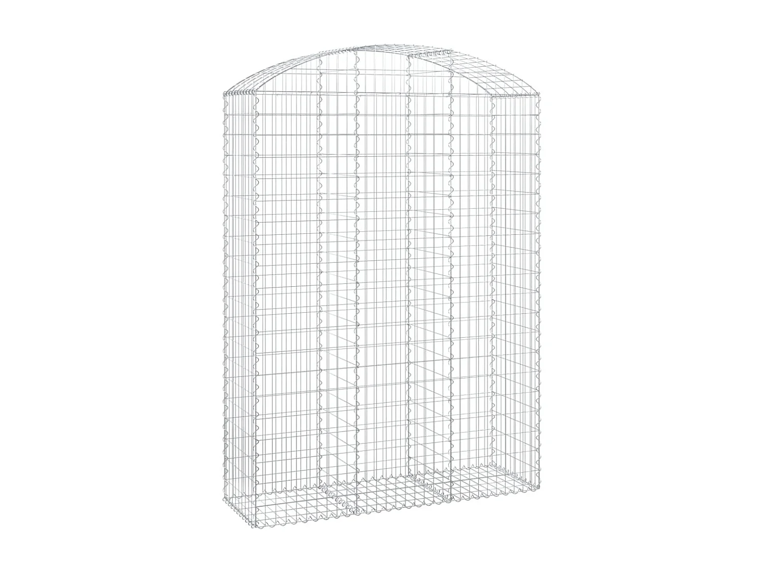 Cesta gaviones forma arco hierro galvanizado 150x50x200/220 cm ES26535