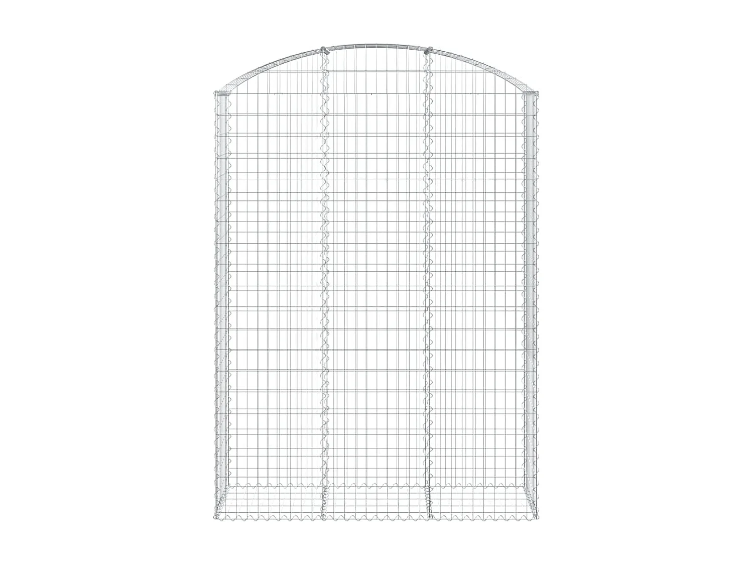 Panier de gabions arqué 150x50x200/220 cm Fer galvanisé WVGQ6901
