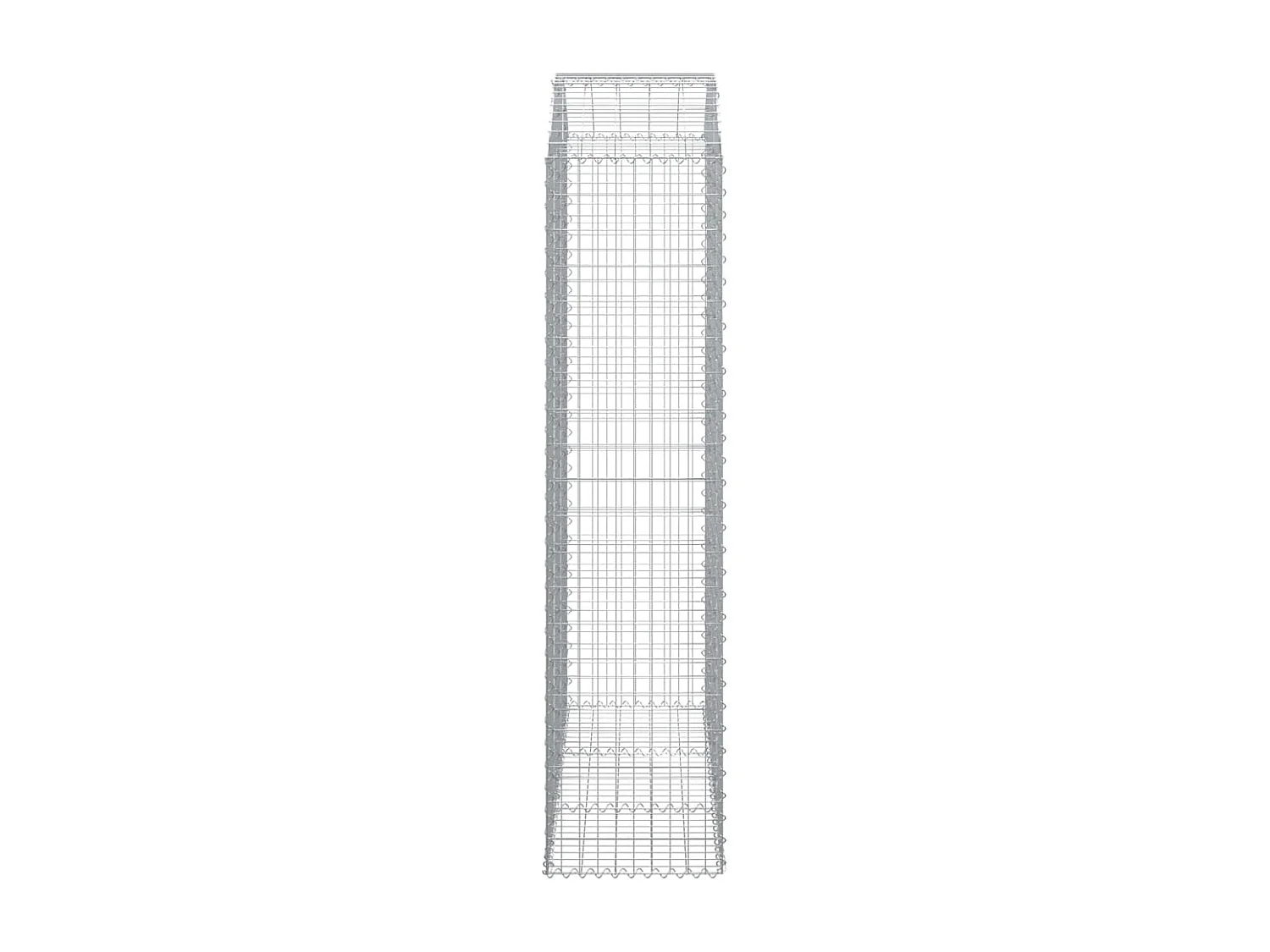 Panier de gabions arqué 150x50x200/220 cm Fer galvanisé WVGQ6901