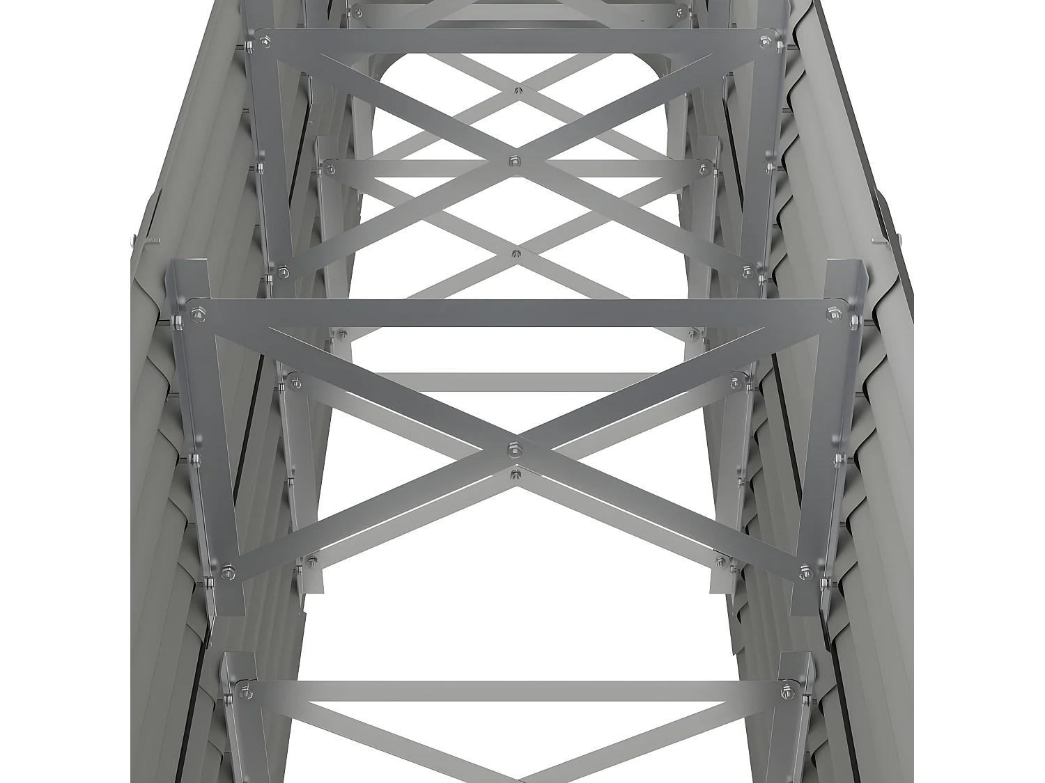 Plantenbak 224x40x68 cm gepoedercoat staal grijs