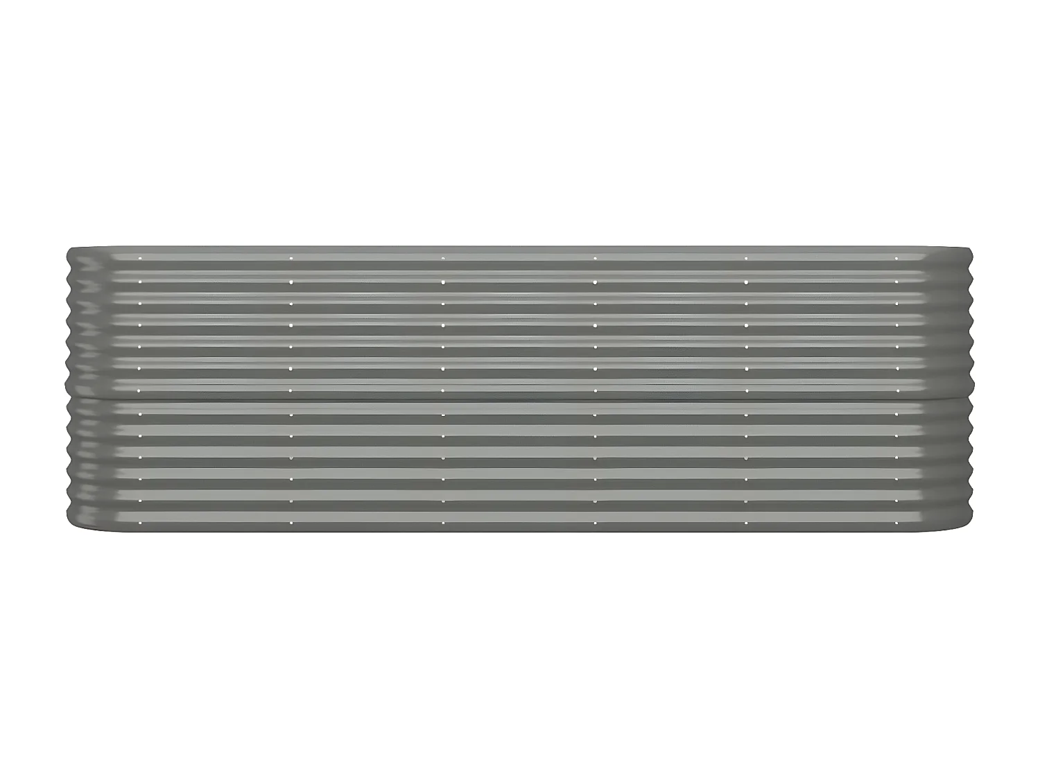 Jardinera arriate acero recubrimiento polvo gris 224x40x68 cm ES92794