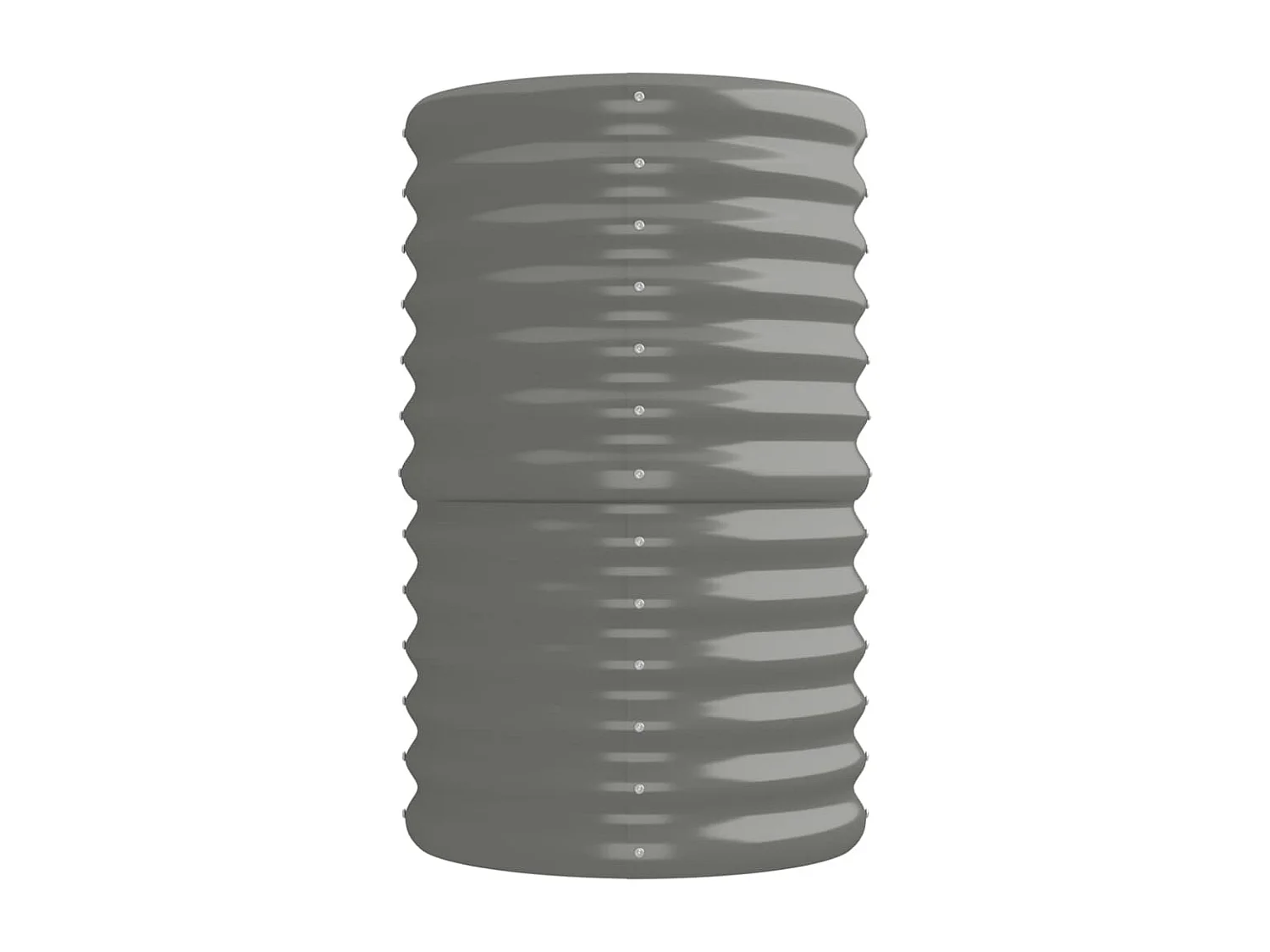 Jardinera arriate acero recubrimiento polvo gris 224x40x68 cm ES92794