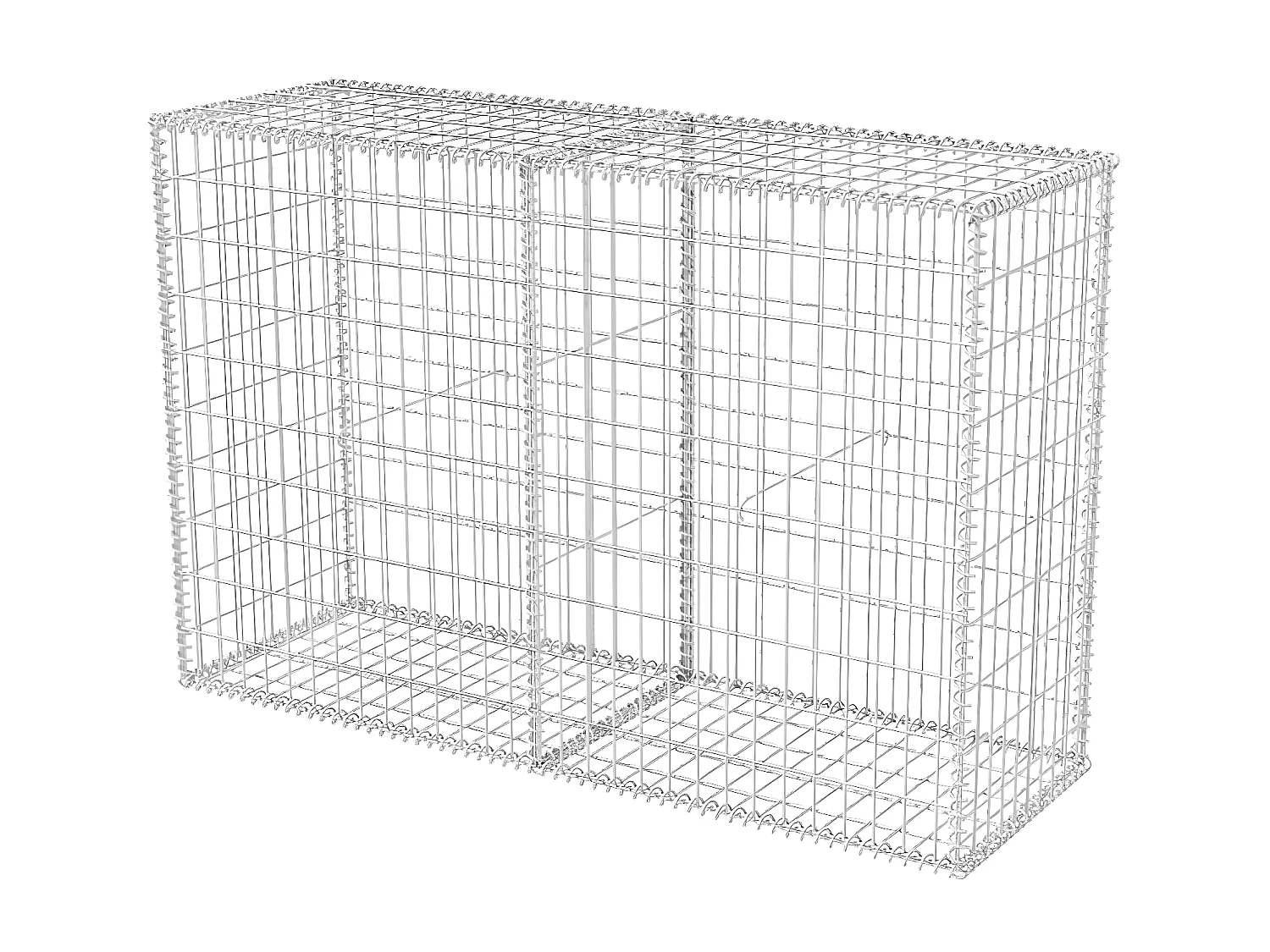 Cesta de muro de gaviones acero galvanizado 150x50x100 cm ES40158