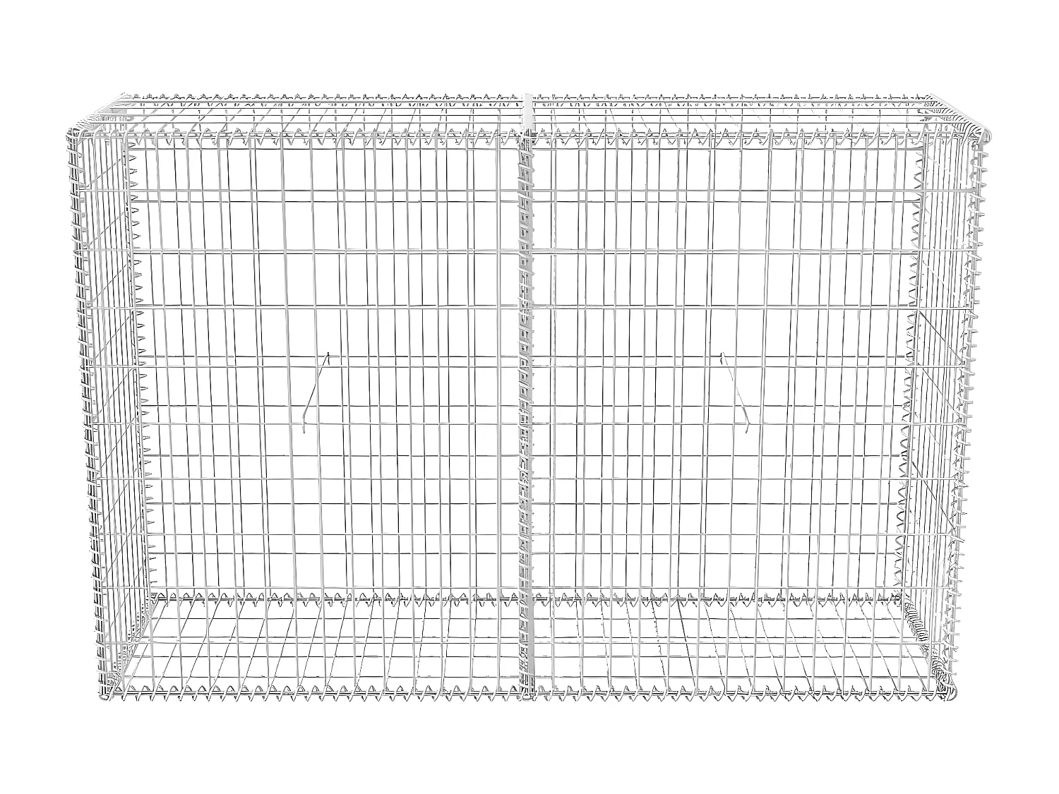 Cesta de muro de gaviones acero galvanizado 150x50x100 cm ES40158