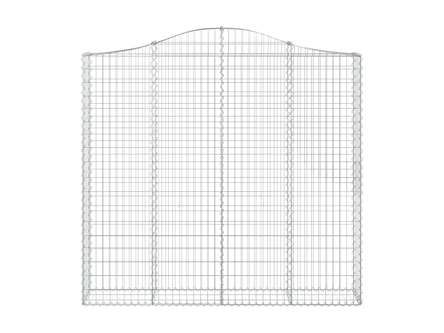 Panier de gabions arqué 200x30x180/200 cm Fer galvanisé WVGQ9487