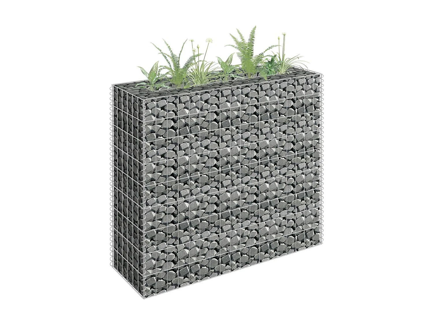 Arriate de gaviones de acero galvanizado 90x30x90 cm ES83044